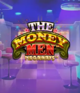 Immerse yourself the dynamic world of The Money Men Megaways game by Pragmatic Play, highlighting a striking logo with shining stars on a luxurious casino setting. This image portrays the glamour and excitement of casino gaming with its striking design and colorful ambiance. Ideal for slot game lovers craving high-energy gaming. 