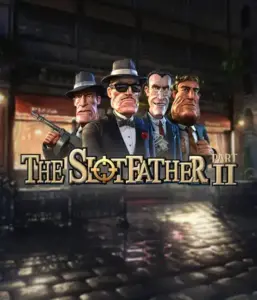 Step into the underworld world of The Slotfather Part II game by Betsoft, showcasing four iconic mafia characters set against a dark urban backdrop. This image portrays the intense theme of the mobster lifestyle with its striking character design and ominous setting. Ideal for lovers of gangster-themed games, delivering a gripping adventure. 